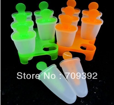 6 Cell Frozen Ice Cream Pop Mold Popsicle Maker Lolly Mould Tray Pan Kitchen DIY[010193]